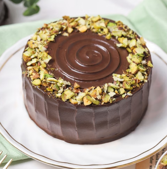 Chocolate Pistachio Truffle Cake (500 g) ⭐