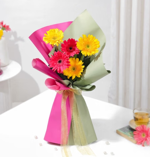 Colorful Gerbera Flower Bouquet ⭐